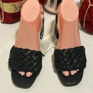Black Braided Women's Shoes